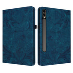 Custodia per tablet in ecopelle con motivo floreale in rilievo, For Galaxy Tab S10 Lite, For Galaxy Tab S10 / S9 FE, For Galaxy Tab S10 FE+, For Galaxy Tab S9 FE+/S10+/S9+