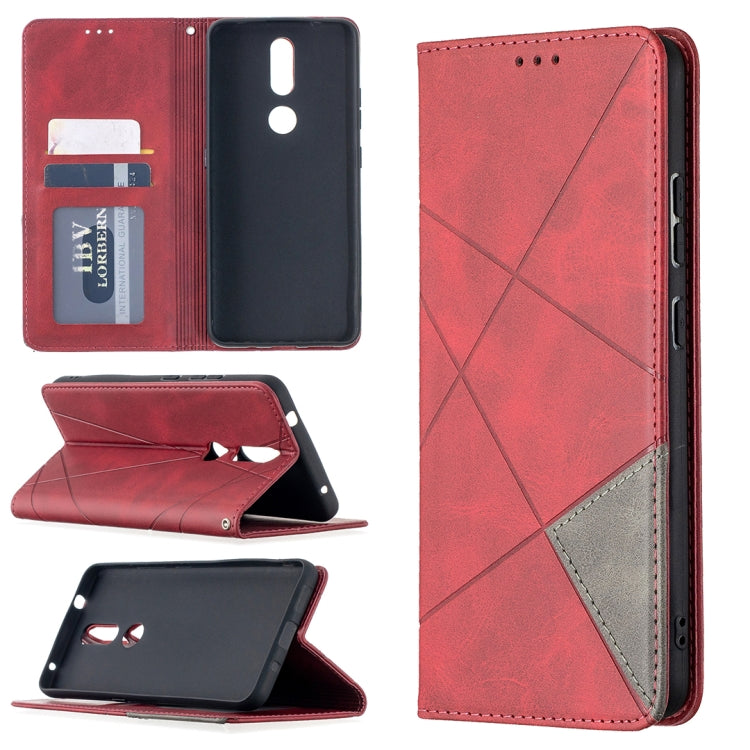 Custodia in pelle magnetica a rotazione orizzontale con struttura a rombo con supporto e slot per schede, For Nokia 2.4, For Nokia 3.4, For Xiaomi Mi 10T / 10 Pro 5G, For Xiaomi Mi 10T Lite 5G
