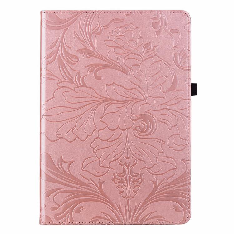 Custodia per tablet in ecopelle con motivo floreale in rilievo, For iPad Pro 12.9 2020 2021