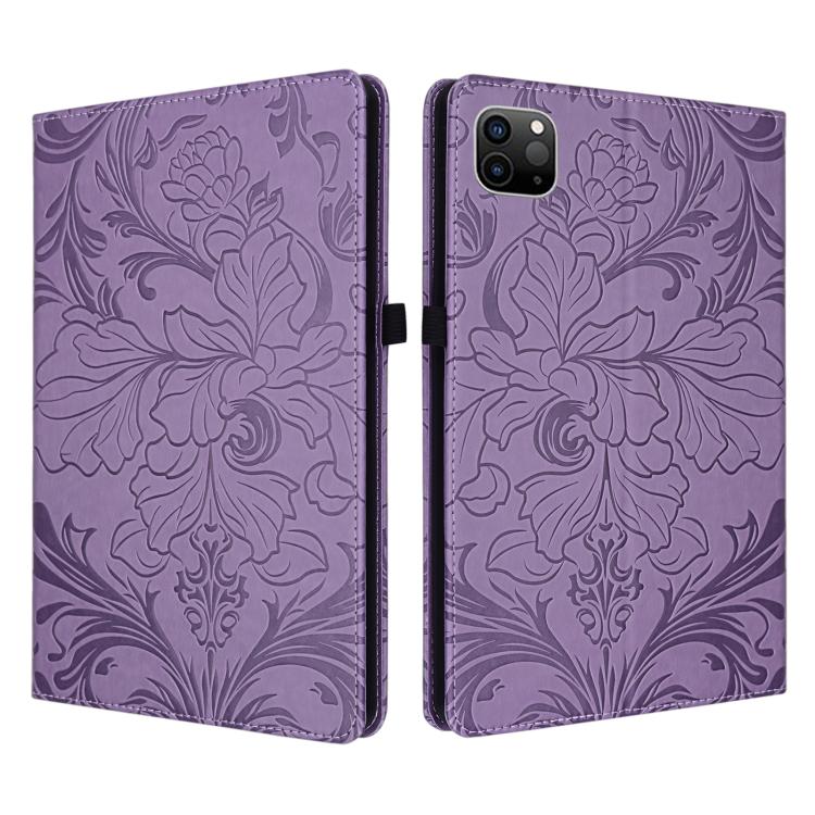 Custodia per tablet in ecopelle con motivo floreale in rilievo, For iPad Pro 12.9 2020 2021