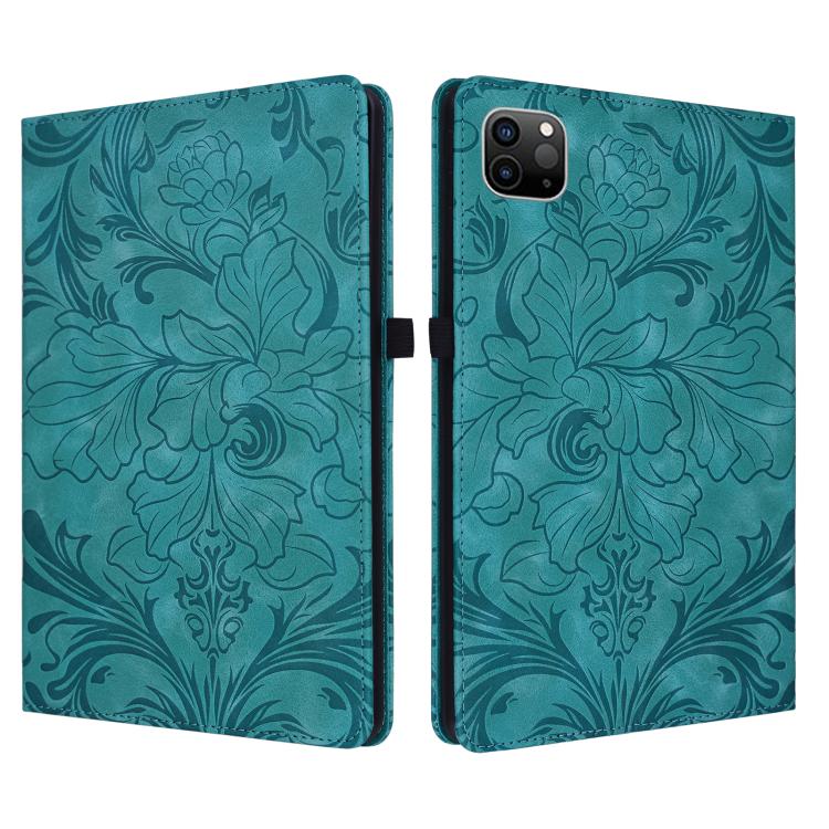 Custodia per tablet in ecopelle con motivo floreale in rilievo, For iPad Pro 12.9 2020 2021