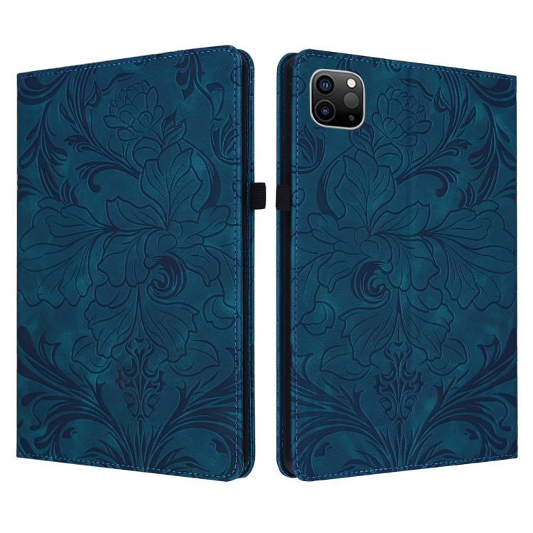 Custodia per tablet in ecopelle con motivo floreale in rilievo, For iPad Pro 12.9 2020 2021