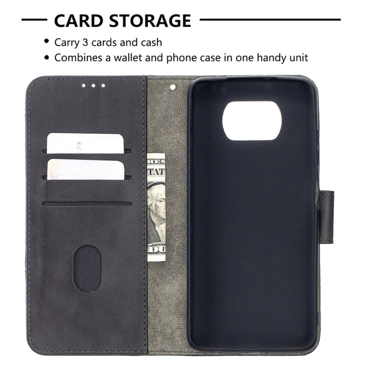 Custodia in pelle sintetica a vibrazione orizzontale con trama in coccodrillo abbinata con portafoglio, supporto e slot per carte, For Xiaomi Mi Poco X3