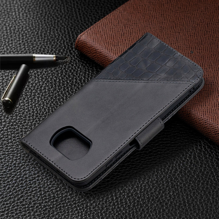 Custodia in pelle sintetica a vibrazione orizzontale con trama in coccodrillo abbinata con portafoglio, supporto e slot per carte, For Xiaomi Mi Poco X3