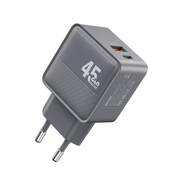 Caricabatterie rapido WK WP-U103 da 45 W con porte USB-C/Type-C e USB-A., US Plug, EU Plug, UK Plug