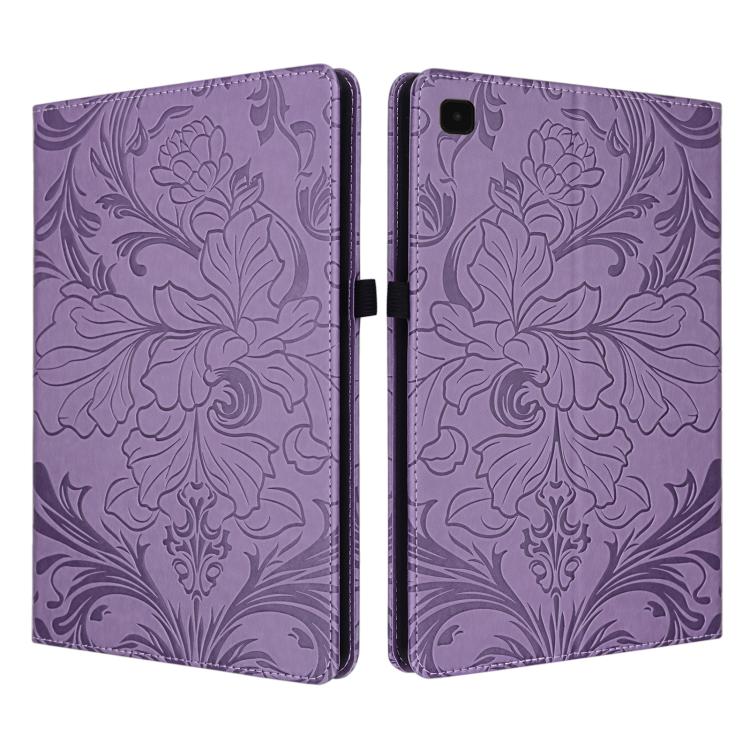 Custodia per tablet in ecopelle con motivo floreale in rilievo e funzione di sospensione/riattivazione, For Galaxy Tab A7 10.4 2020/2022, For Galaxy Tab A8 2021, For Galaxy Tab S6 Lite