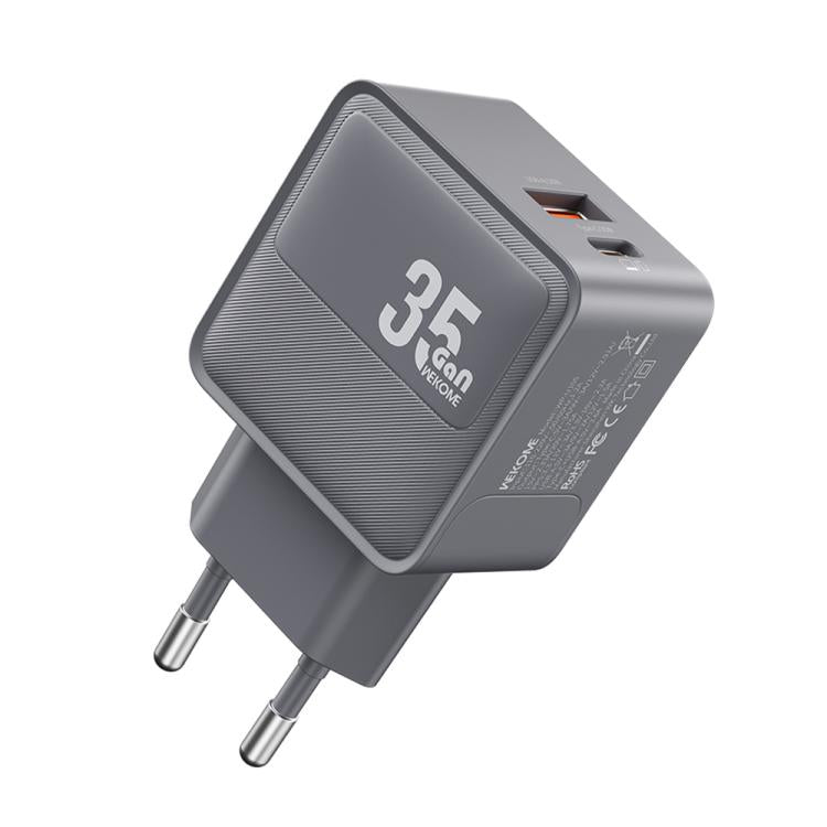 Caricabatterie rapido WK WP-U105 da 35 W con porte USB-C/Type-C e USB-A., US Plug, EU Plug, UK Plug