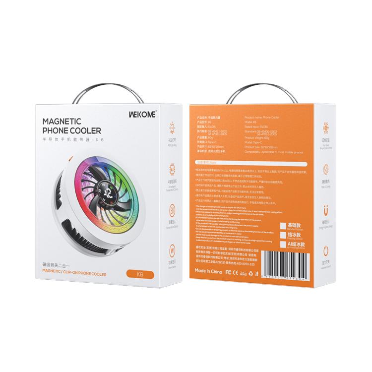 WK K6 - Sistema di raffreddamento per cellulari con controllo avanzato della temperatura, K6