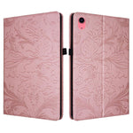 Custodia per tablet in ecopelle con motivo floreale in rilievo e funzione di sospensione/riattivazione, For iPad Air 13 2026/2025/2024, For iPad Air 11 2024/2025/2026, For iPad Pro 11 2024 / 2025, For iPad 2025 / 2022