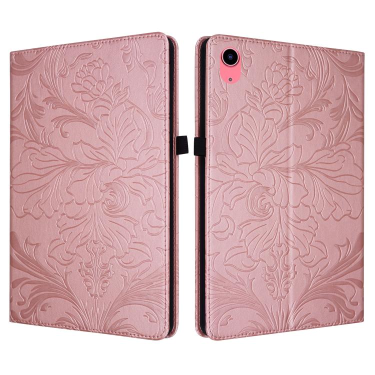 Custodia per tablet in ecopelle con motivo floreale in rilievo e funzione di sospensione/riattivazione, For iPad Air 13 2026/2025/2024, For iPad Air 11 2024/2025/2026, For iPad Pro 11 2024 / 2025, For iPad 2025 / 2022