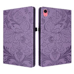 Custodia per tablet in ecopelle con motivo floreale in rilievo e funzione di sospensione/riattivazione, For iPad Air 13 2026/2025/2024, For iPad Air 11 2024/2025/2026, For iPad Pro 11 2024 / 2025, For iPad 2025 / 2022
