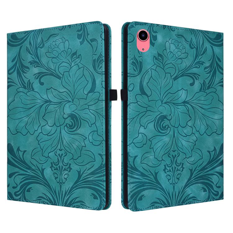 Custodia per tablet in ecopelle con motivo floreale in rilievo e funzione di sospensione/riattivazione, For iPad Air 13 2026/2025/2024, For iPad Air 11 2024/2025/2026, For iPad Pro 11 2024 / 2025, For iPad 2025 / 2022