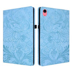 Custodia per tablet in ecopelle con motivo floreale in rilievo e funzione di sospensione/riattivazione, For iPad Air 13 2026/2025/2024, For iPad Air 11 2024/2025/2026, For iPad Pro 11 2024 / 2025, For iPad 2025 / 2022