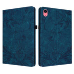 Custodia per tablet in ecopelle con motivo floreale in rilievo e funzione di sospensione/riattivazione, For iPad Air 13 2026/2025/2024, For iPad Air 11 2024/2025/2026, For iPad Pro 11 2024 / 2025, For iPad 2025 / 2022