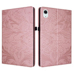Custodia per tablet in ecopelle con motivo floreale in rilievo e funzione di sospensione/riattivazione, For iPad Air 13 2026/2025/2024, For iPad Air 11 2024/2025/2026, For iPad Pro 11 2024 / 2025, For iPad 2025 / 2022