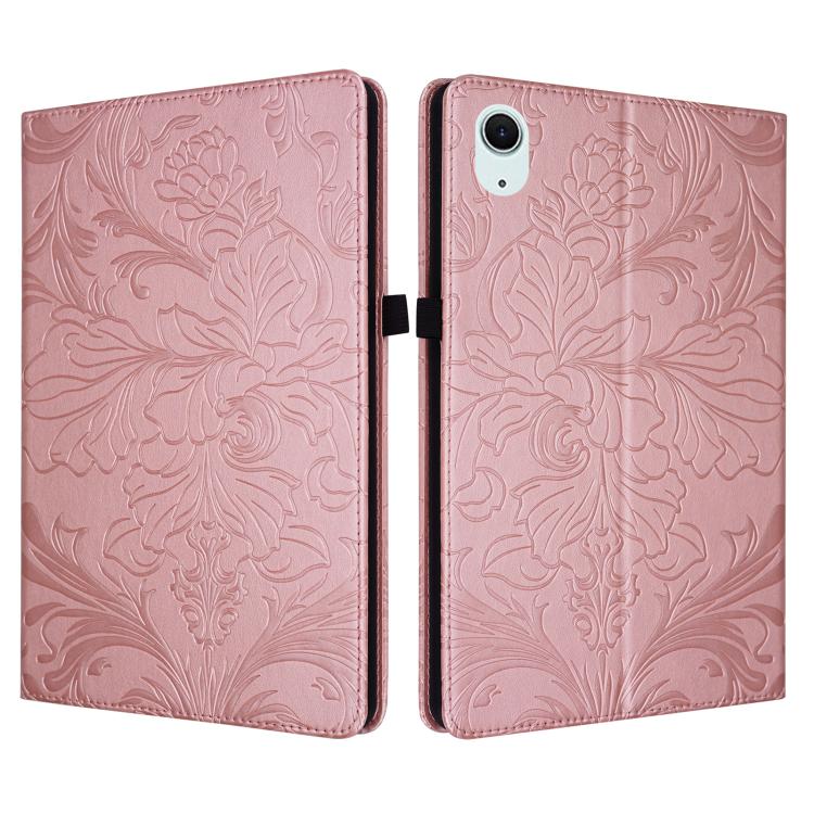 Custodia per tablet in ecopelle con motivo floreale in rilievo e funzione di sospensione/riattivazione, For iPad Air 13 2026/2025/2024, For iPad Air 11 2024/2025/2026, For iPad Pro 11 2024 / 2025, For iPad 2025 / 2022