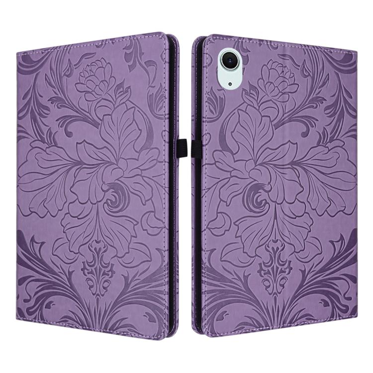 Custodia per tablet in ecopelle con motivo floreale in rilievo e funzione di sospensione/riattivazione, For iPad Air 13 2026/2025/2024, For iPad Air 11 2024/2025/2026, For iPad Pro 11 2024 / 2025, For iPad 2025 / 2022