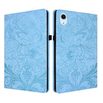 Custodia per tablet in ecopelle con motivo floreale in rilievo e funzione di sospensione/riattivazione, For iPad Air 13 2026/2025/2024, For iPad Air 11 2024/2025/2026, For iPad Pro 11 2024 / 2025, For iPad 2025 / 2022
