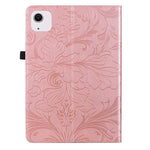 Custodia per tablet in ecopelle con motivo floreale in rilievo e funzione di sospensione/riattivazione, For iPad Air 13 2026/2025/2024, For iPad Air 11 2024/2025/2026, For iPad Pro 11 2024 / 2025, For iPad 2025 / 2022