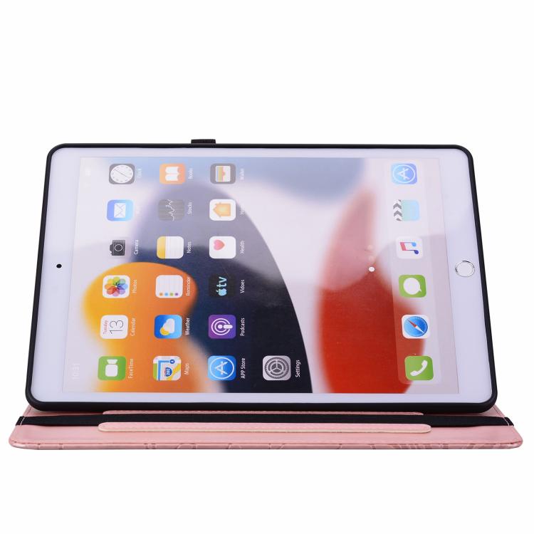 Custodia per tablet in ecopelle con motivo floreale in rilievo e funzione di sospensione/riattivazione, For iPad Air 13 2026/2025/2024, For iPad Air 11 2024/2025/2026, For iPad Pro 11 2024 / 2025, For iPad 2025 / 2022
