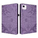 Custodia per tablet in ecopelle con motivo floreale in rilievo e funzione di sospensione/riattivazione, For iPad Air 13 2026/2025/2024, For iPad Air 11 2024/2025/2026, For iPad Pro 11 2024 / 2025, For iPad 2025 / 2022
