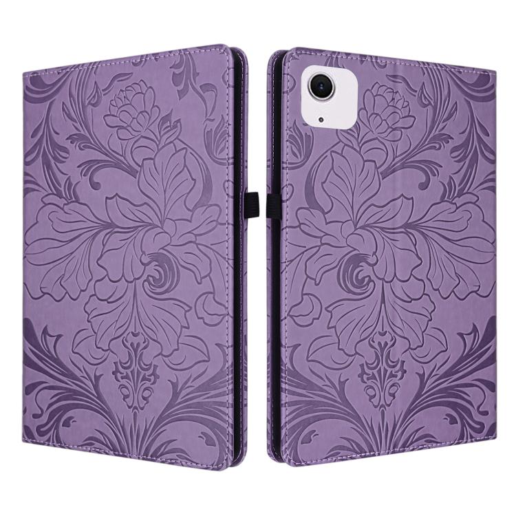 Custodia per tablet in ecopelle con motivo floreale in rilievo e funzione di sospensione/riattivazione, For iPad Air 13 2026/2025/2024, For iPad Air 11 2024/2025/2026, For iPad Pro 11 2024 / 2025, For iPad 2025 / 2022