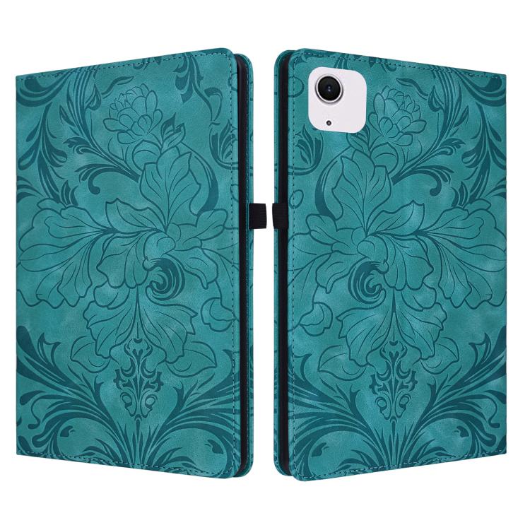 Custodia per tablet in ecopelle con motivo floreale in rilievo e funzione di sospensione/riattivazione, For iPad Air 13 2026/2025/2024, For iPad Air 11 2024/2025/2026, For iPad Pro 11 2024 / 2025, For iPad 2025 / 2022