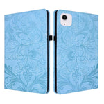 Custodia per tablet in ecopelle con motivo floreale in rilievo e funzione di sospensione/riattivazione, For iPad Air 13 2026/2025/2024, For iPad Air 11 2024/2025/2026, For iPad Pro 11 2024 / 2025, For iPad 2025 / 2022