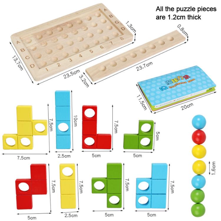 Cubo magico per bambini, puzzle di costruzioni in legno educativo