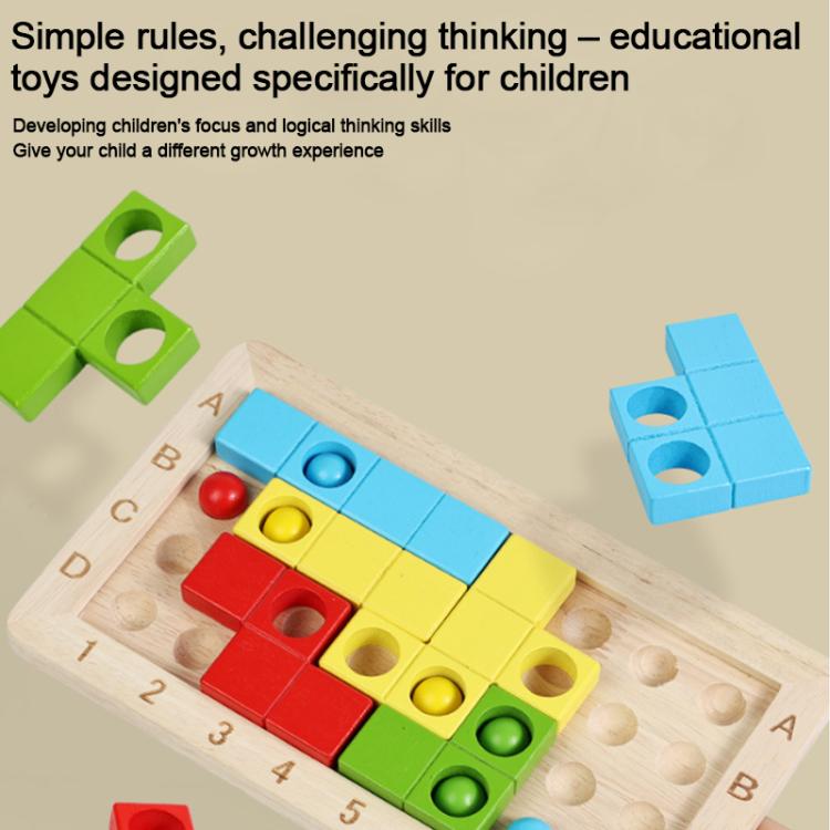Cubo magico per bambini, puzzle di costruzioni in legno educativo