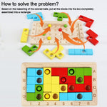 Cubo magico per bambini, puzzle di costruzioni in legno educativo