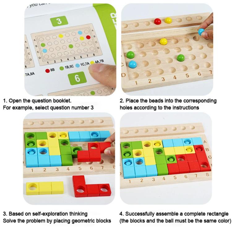 Cubo magico per bambini, puzzle di costruzioni in legno educativo