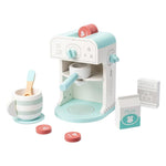Macchina da caffè giocattolo in legno per bambini.