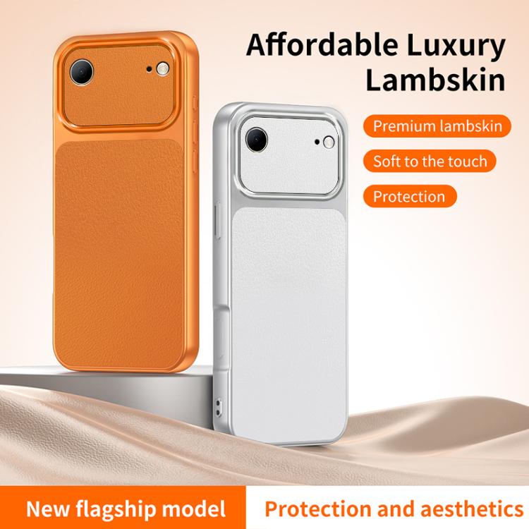 WANLONFENG Custodia per telefono in PC TPU con texture effetto pelle di agnello e 2 pellicole protettive per lo schermo incluse., For iPhone Air, iPhone 16 Pro Max, For iPhone 16 Pro, For iPhone 16