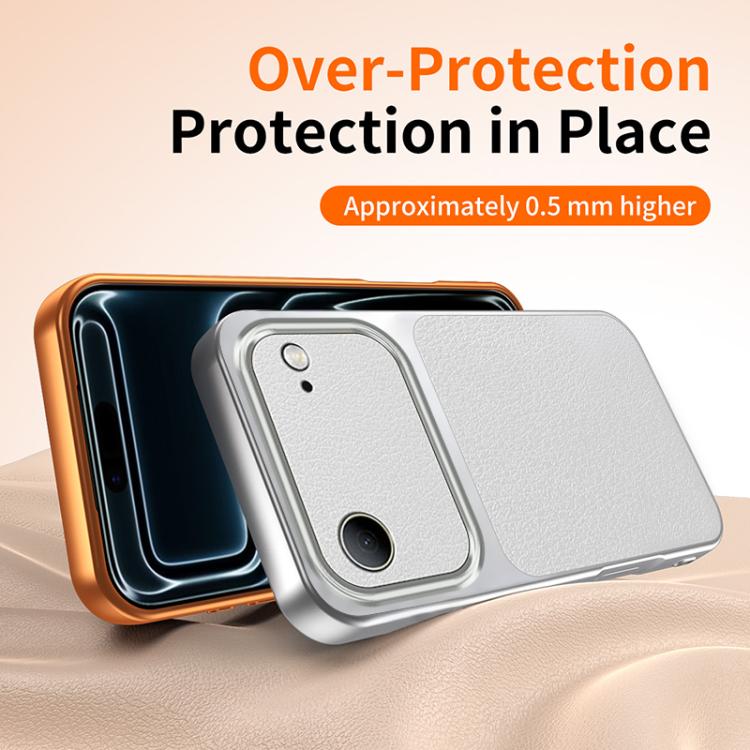 WANLONFENG Custodia per telefono in PC TPU con texture effetto pelle di agnello e 2 pellicole protettive per lo schermo incluse., For iPhone Air, iPhone 16 Pro Max, For iPhone 16 Pro, For iPhone 16