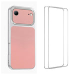 WANLONFENG Custodia per telefono in PC TPU con texture effetto pelle di agnello e 2 pellicole protettive per lo schermo incluse., For iPhone Air, iPhone 16 Pro Max, For iPhone 16 Pro, For iPhone 16