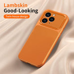 WANLONFENG Custodia per telefono in PC TPU con texture effetto pelle di agnello e 2 pellicole protettive per lo schermo incluse., For iPhone 15 Pro Max, For iPhone 15 Pro, For iPhone 15, For iPhone 14