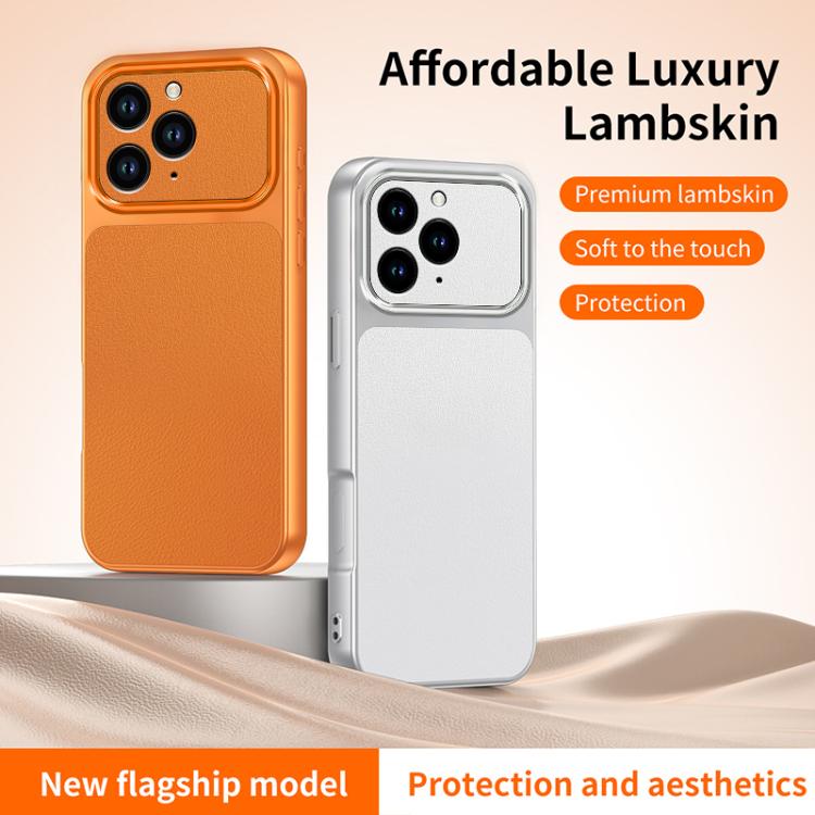 WANLONFENG Custodia per telefono in PC TPU con texture effetto pelle di agnello e 2 pellicole protettive per lo schermo incluse., For iPhone 14 Pro, For iPhone 14 Pro Max, For iPhone 13 Pro Max, For iPhone 13 Pro