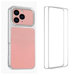 WANLONFENG Custodia per telefono in PC TPU con texture effetto pelle di agnello e 2 pellicole protettive per lo schermo incluse., For iPhone 13, For iPhone 12, For iPhone 12 Pro Max, For iPhone 12 Pro