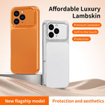 WANLONFENG Custodia per telefono in PC TPU con texture effetto pelle di agnello e 2 pellicole protettive per lo schermo incluse., For iPhone 11 Pro Max, For iPhone 11, For iPhone 11 Pro