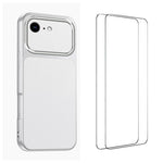 WANLONFENG Custodia per telefono in PC TPU con texture effetto pelle di agnello e 2 pellicole protettive per lo schermo incluse., For iPhone 17e / 16e, For iPhone 17 Pro Max, For iPhone 17 Pro, For iPhone 17