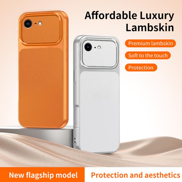 WANLONFENG Custodia per telefono in PC TPU con texture effetto pelle di agnello e 2 pellicole protettive per lo schermo incluse., For iPhone 17e / 16e, For iPhone 17 Pro Max, For iPhone 17 Pro, For iPhone 17
