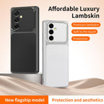 WANLONFENG Custodia per telefono in PC TPU con texture effetto pelle di agnello e 2 pellicole protettive per lo schermo incluse., For Galaxy A56 5G, For Galaxy A26 5G, For Galaxy A36 5G, For Galaxy A16 4G / 5G, For Galaxy A06 4G, For Galaxy A15 5G