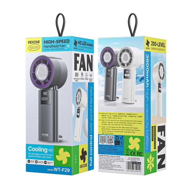 Ventilatore portatile ad alta velocità WK WT-F29 Icefon