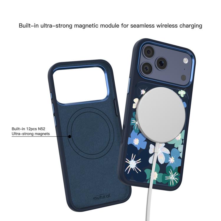 Custodia magnetica per telefono della serie "Mutura Flora Story"., For iPhone 17 Pro Max, For iPhone 17 Pro
