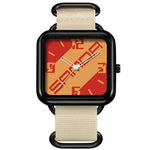 Orologio al quarzo SANDA 3261, colorato, casual, resistente all'acqua fino a 5 ATM, ideale per studenti., Nylon Beige, Nylon Black, Nylon Green