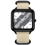 Orologio al quarzo SANDA 3261, colorato, casual, resistente all'acqua fino a 5 ATM, ideale per studenti., Nylon Beige, Nylon Black, Nylon Green