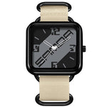 Orologio al quarzo SANDA 3261, colorato, casual, resistente all'acqua fino a 5 ATM, ideale per studenti., Nylon Beige, Nylon Black, Nylon Green