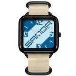 Orologio al quarzo SANDA 3261, colorato, casual, resistente all'acqua fino a 5 ATM, ideale per studenti., Nylon Beige, Nylon Black, Nylon Green