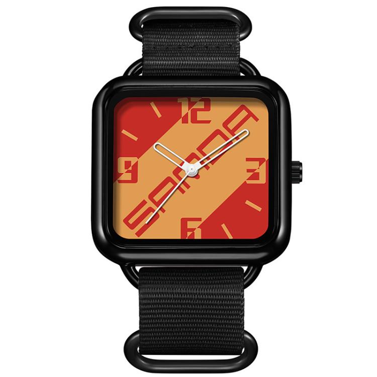 Orologio al quarzo SANDA 3261, colorato, casual, resistente all'acqua fino a 5 ATM, ideale per studenti., Nylon Beige, Nylon Black, Nylon Green